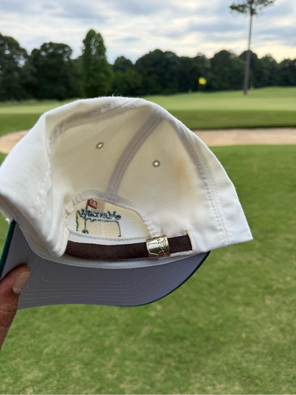 Vintage 90s Masters collection 2tone Green Brim Golf Hat likenew American needle - Picture 4 of 6